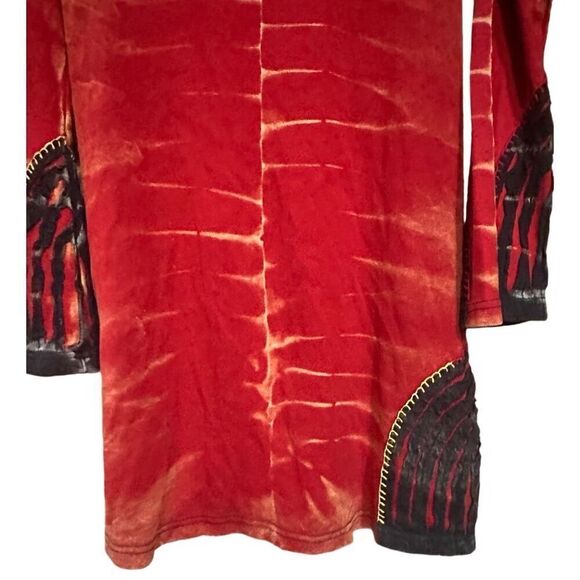 Women's The Collection Royal Long Sleeve Patchwork Tie-Dye Art to Wear Zip Up Ja - Picture 5 of 7